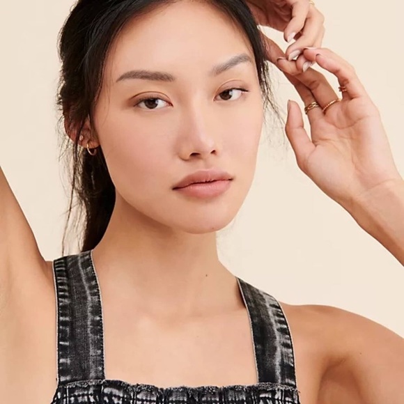 (B22) Free People Black Washed Denim Raw Hem Tank Top, Size M, NWT - Picture 14 of 16